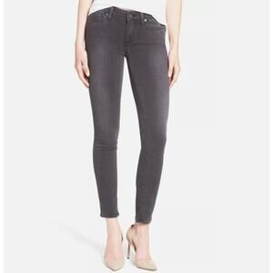 Paige Verdugo Ankle Skinny Jean Mid Rise Stretch Denim Smoke Gray Womens Size 29